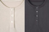 NOBODY Henley Neck Long Sleeve T-Shirt