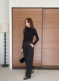 Pitched Pintuck Wide Slacks Pants