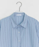 Fumin Stripe Seersucker Short Sleeve Shirt