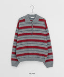 Sosel Wool Stripe Collar Knit