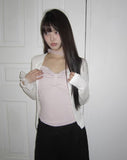 Penzo Ribbed Round Long Sleeve Cardigan
