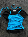 Halter ballet layered top