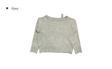 Fron shoulder slit knit