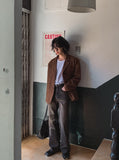 Belly loose fit suede jacket
