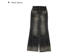 Hawk Washing Bootcut Slit Denim Pants