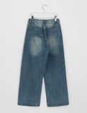 Kelponi Washed Denim Wide Pants