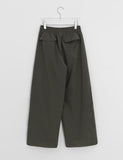 Bickets Parachute Brushed Banding Wide Pants