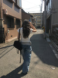 Riggers Backpocket Washing Wide Denim Pants