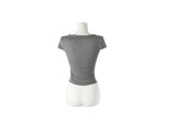 Dipyu Lace Diagonal Slim Short Sleeve T-Shirt