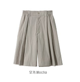 Nylon Two-Tuck Bermuda Shorts