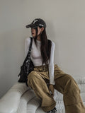 [U-BASIC] Soft Ribbed Round Crop Long Sleeve