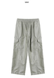Buffing leather cargo pants