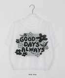 Sane Flower Summer Crop Short Sleeve Knit