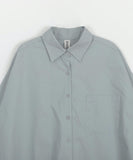 [BAONHAUS] Seafei Cotton Pocket Over Shirt