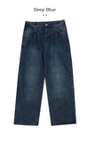 Mate Pintuck Wide Denim Pants