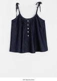 Leton Denim Sleeveless Blouse