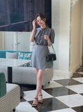 Grace Chiffon Shirring Short Sleeve Blouse