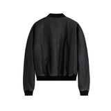 Overfit Washed Leather Bomber Jumper