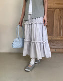 Hachu Tiered Midi Skirt