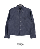 Aredi studded denim shirt