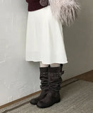 VELVET SHINE MIDI SKIRT