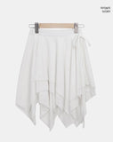 Arun Unbalanced Flare Layered Skirt