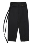 Wool Blend Asymmetrical Long Skirt Pants