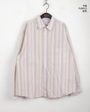 Kitto Fail Stripe Overfit Long Sleeve Shirt