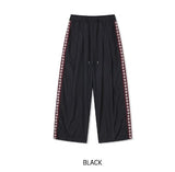 Route Track Color Matching Wide Pants