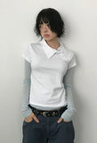 UNBAL COLLAR TEE