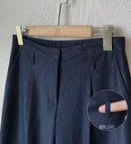 Lauren Wide Denim Slacks Pants
