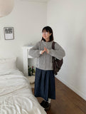 Coinzy Denim Shirring Sleeveless Long One Piece