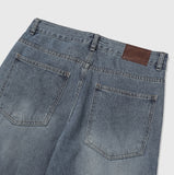 Organic wide denim pants