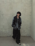 Dirty spray shine warmer hooded zip-up