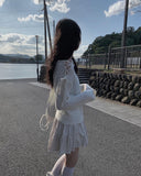 Kur Suede Tiered Mini Skirt