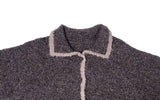 Tack Color Matching Collar Wool Knit Cardigan