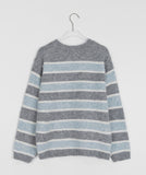 Senki Round Stripe Knit Cardigan