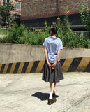 Tapee stripe ribbon strap pocket shirt