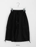 [unisex] Ranko Banding String Cotton Bermuda Cargo Pants