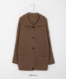 Kakui high neck knit cardigan