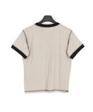 Rude Stripe Crop Ringer Tee
