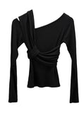 Art Knot One-Shoulder Tee