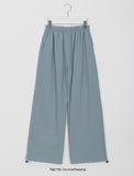 [BAONHAUS] Gokobu Color Cotton Banding Wide Pants