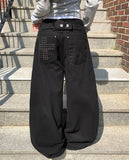 Toki Cross Studded Adjust Wide Pants
