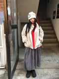 Heyo Check Banding Long Skirt