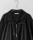 [unisex] Ecued leather over jumper