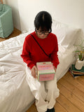 Linen round knit cardigan