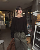 Loove Boucle U-neck Knit