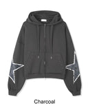 Rubid Crack Star Hood Zip-Up