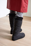 padded fur long boots